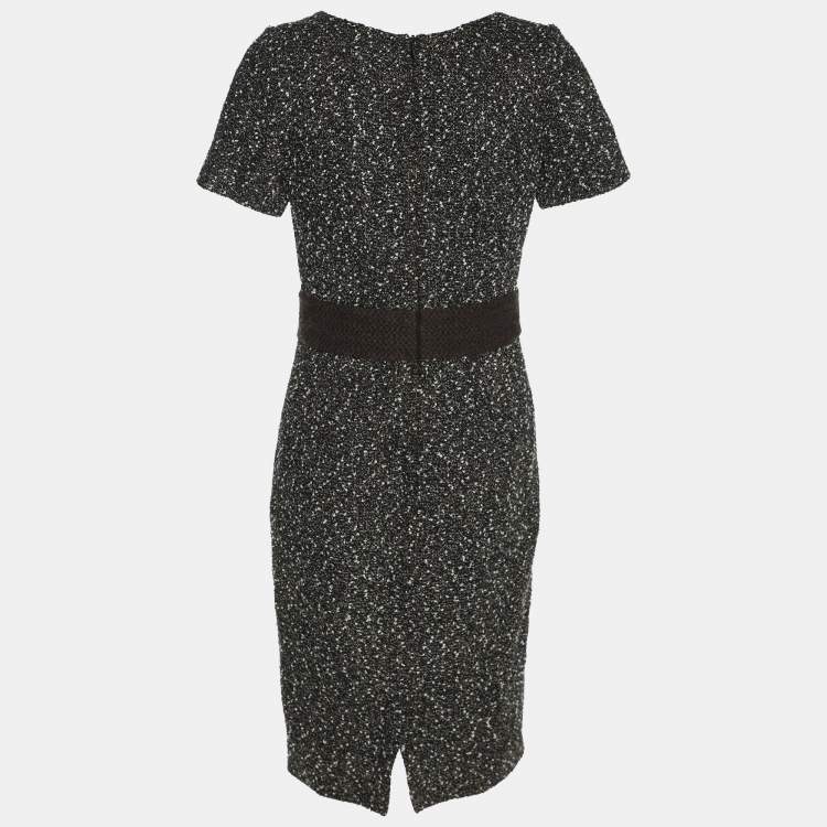 Pre Owned Paule Ka Black/White Tweed Dress S