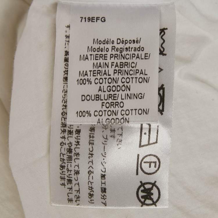 Pre Owned Paule Ka White Broderie Anglaise Cotton Crop Jacket L