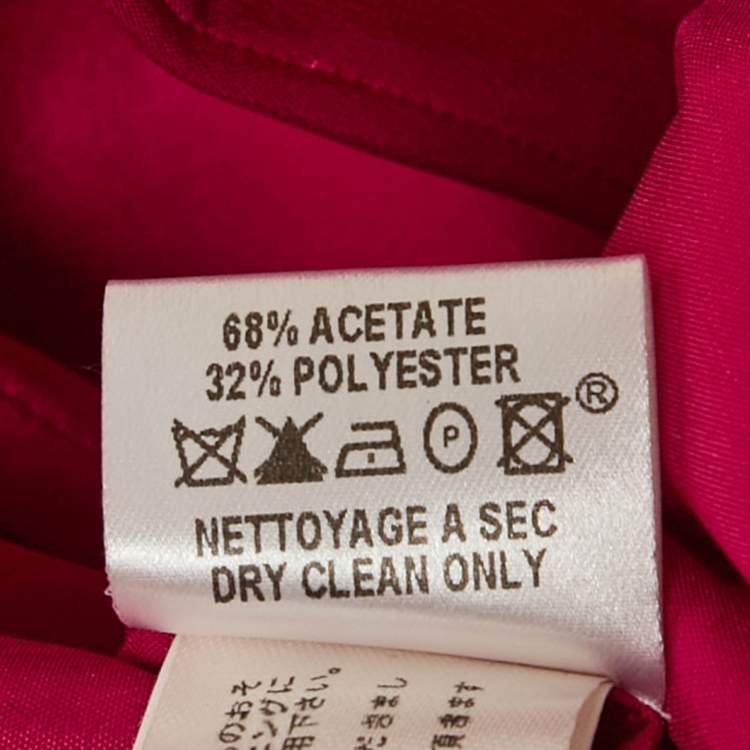 Pre Owned Paule Ka Pink Crepe Bow Detail Mini Shift Dress S 