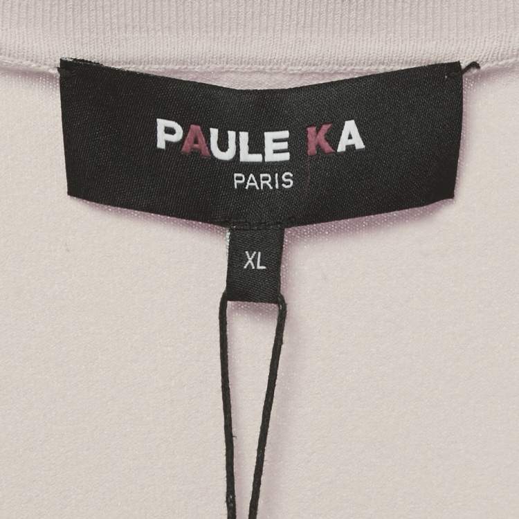 Pre Owned Paule Ka Pink Jersey Short Sleeve Top XL