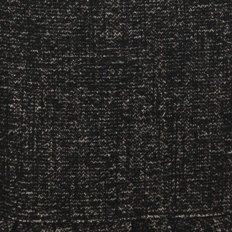 Pre Owned Paule Ka Grey Tweed Flared Mini Skirt S