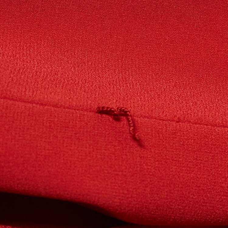 Pre Owned Paule Ka Red Sateen Sleeveless Short Dress S