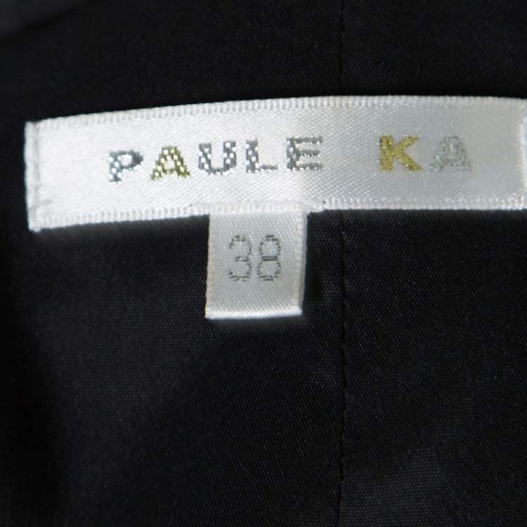 Pre Owned Paule Ka Multicolor Printed Silk Bow Detail Sleeveless Dress M