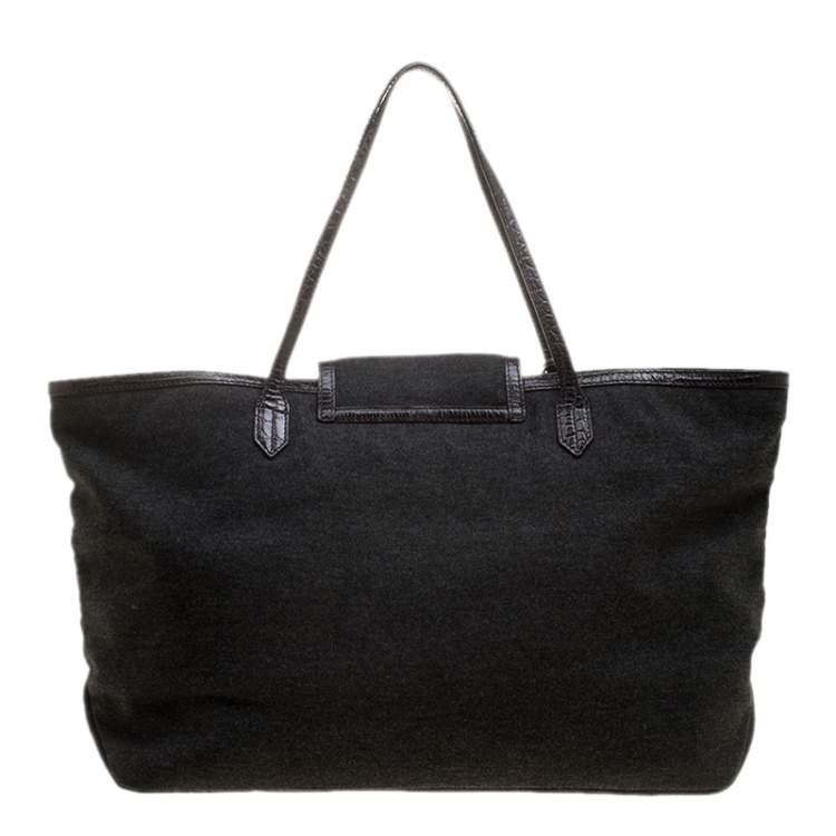 Pre Owned Paule Ka Grey Wool Shopper Tote