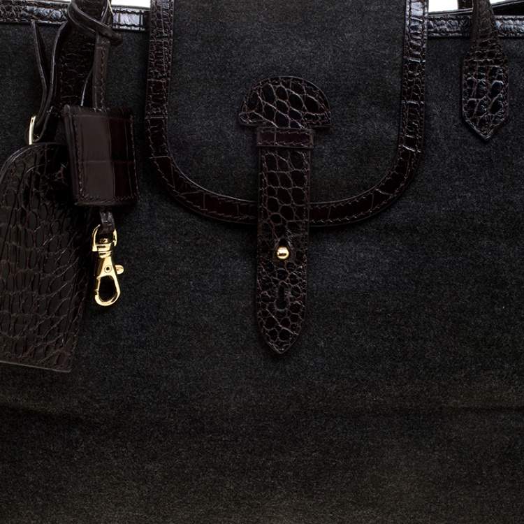 Pre Owned Paule Ka Grey Wool Shopper Tote