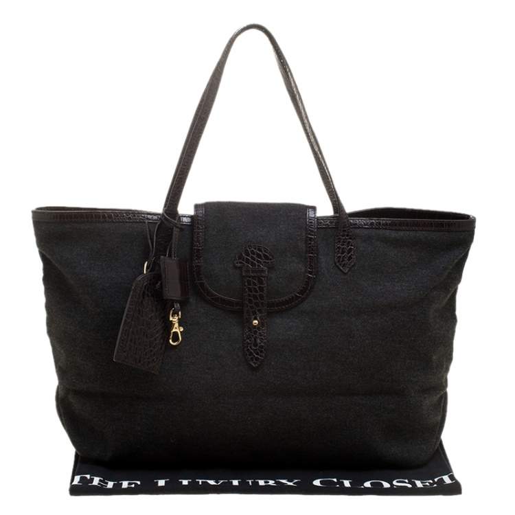 Pre Owned Paule Ka Grey Wool Shopper Tote