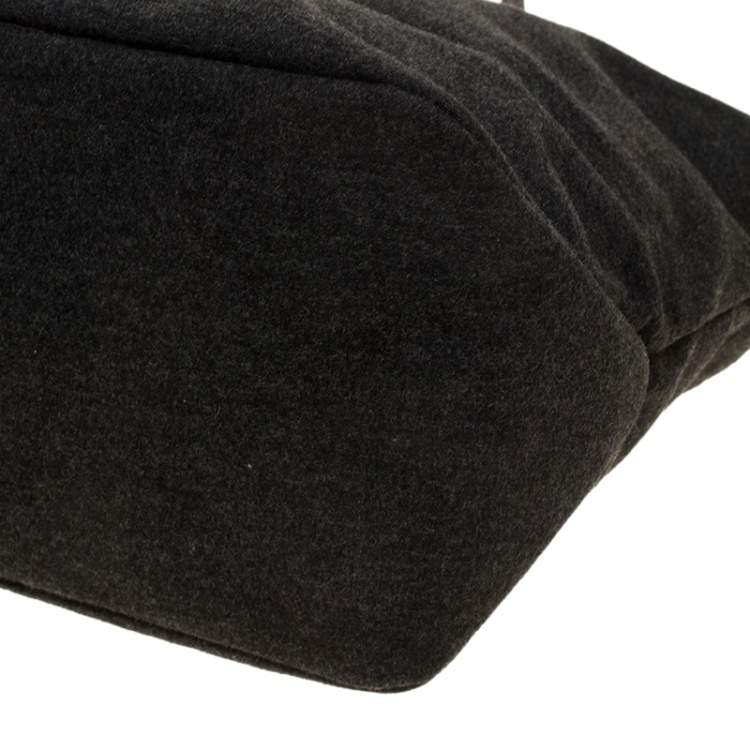 Pre Owned Paule Ka Grey Wool Shopper Tote