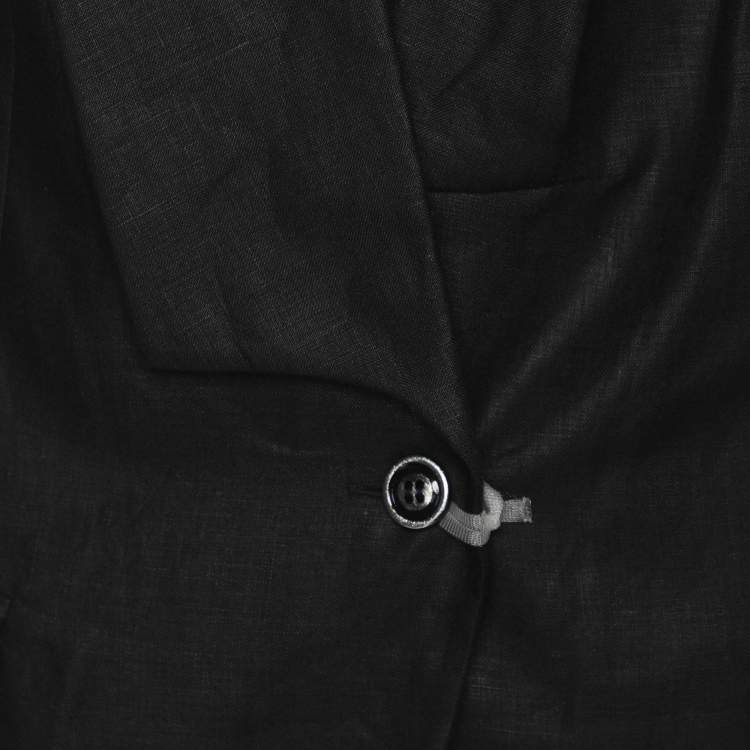 Pre Owned Persona Black Linen Waist Coat L