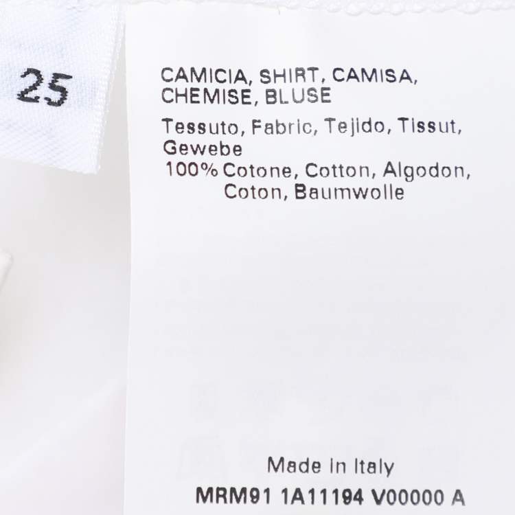 Pre Owned Persona White Cotton Long Sleeve Shirt L