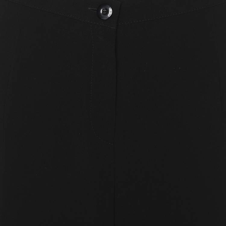 مملوكة مسبقًا Perte by Krizia Black Stretch Crepe Pants XL