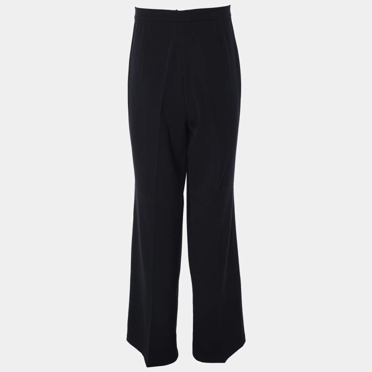 Pre Owned Perte by Krizia Navy Blue Jersey Trousers XL