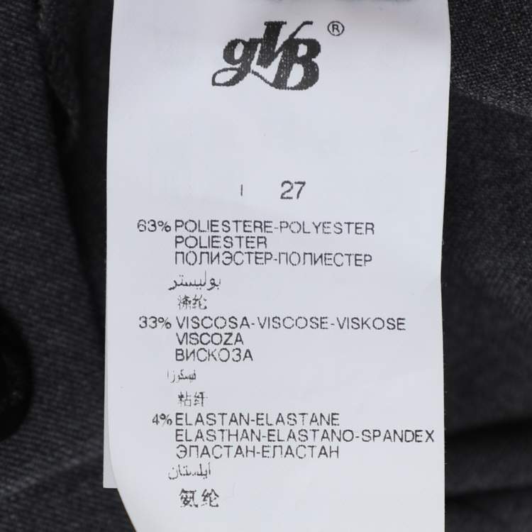 Pre Owned Perte by Krizia Grey Polyester Blend Fabric Trousers XL