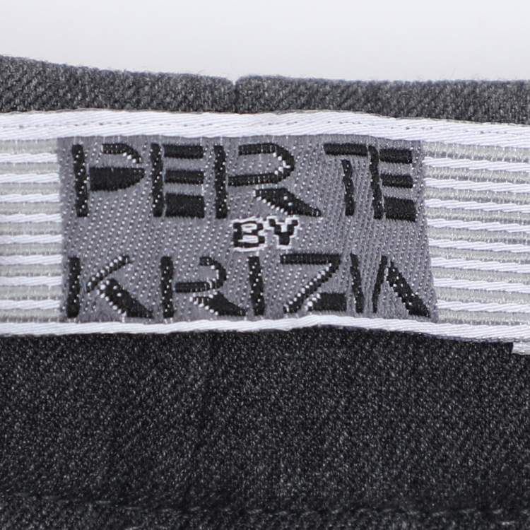 Pre Owned Perte by Krizia Grey Polyester Blend Fabric Trousers XL