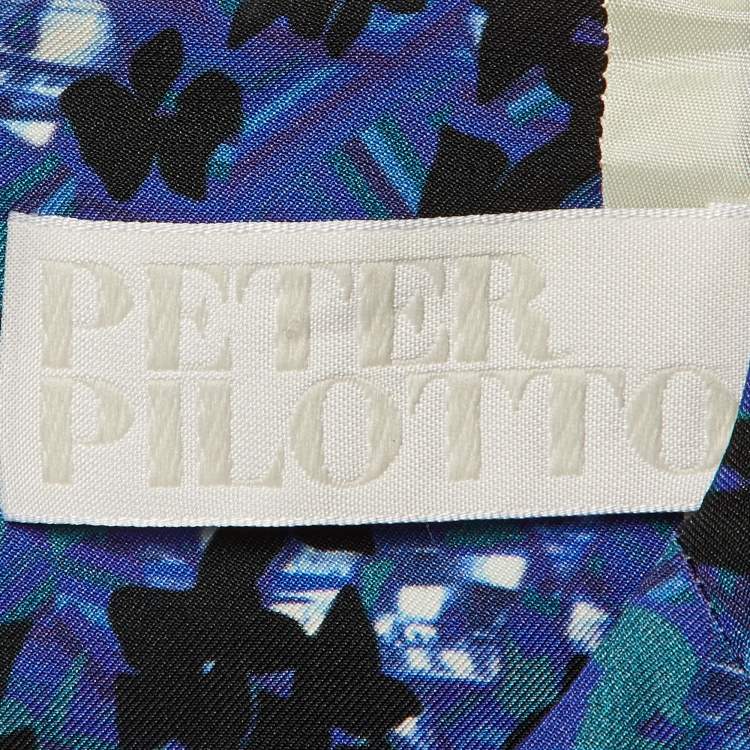Pre Owned Peter Pilotto Blue Abstract Print Silk Mira Mini Dress S