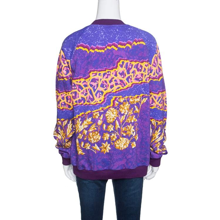 Pre Owned Peter Pilotto Ruc Purple Printed Sweatshirt L
