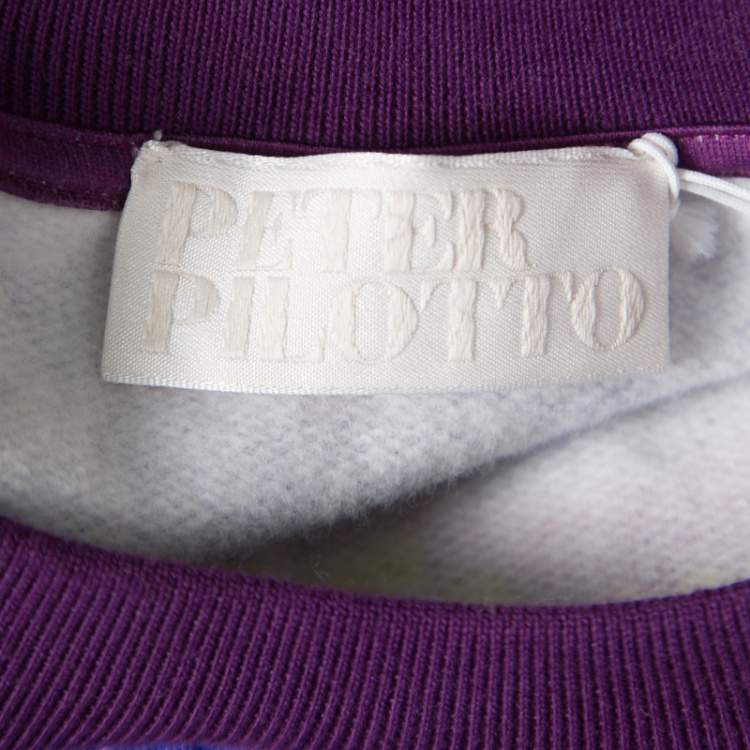 Pre Owned Peter Pilotto Ruc Purple Printed Sweatshirt L