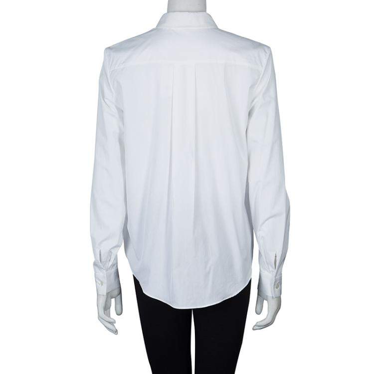 مملوكة مسبقًا Peter Pilotto White Lace Detail Long Sleeve  Eero Blouse M
