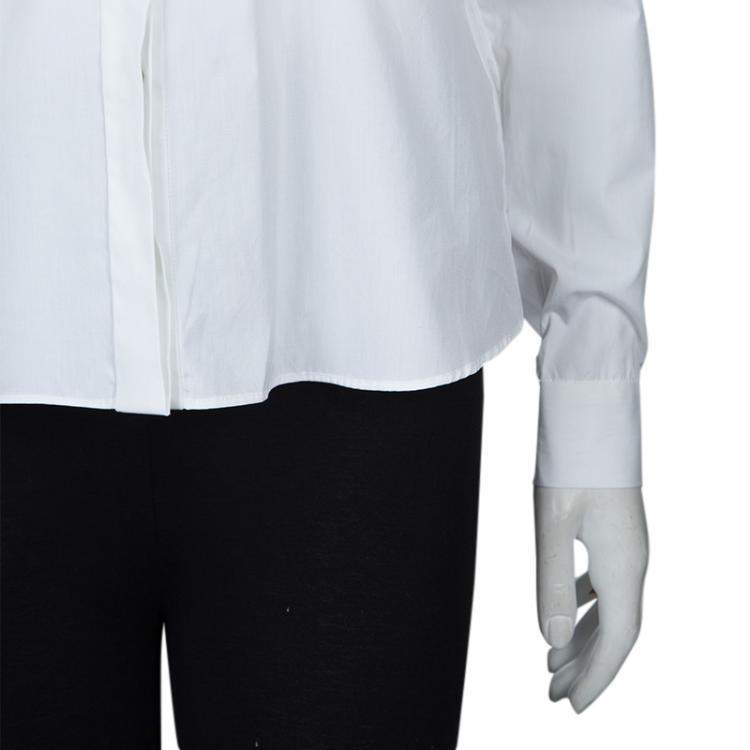 مملوكة مسبقًا Peter Pilotto White Lace Detail Long Sleeve  Eero Blouse M