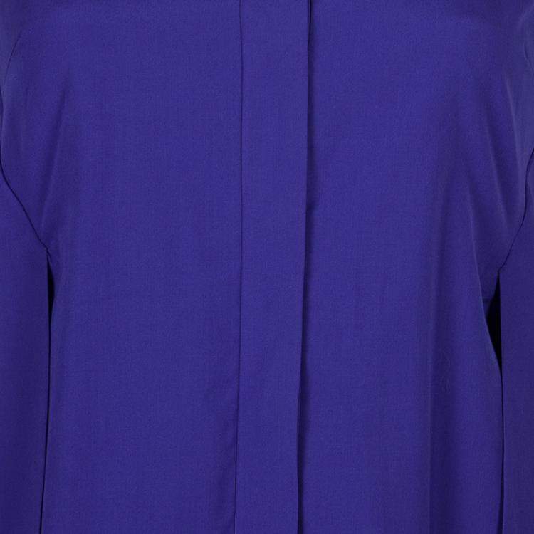 Pre Owned Peter Pilotto Blue Broderie Anglaise Sleeveless Shirt M