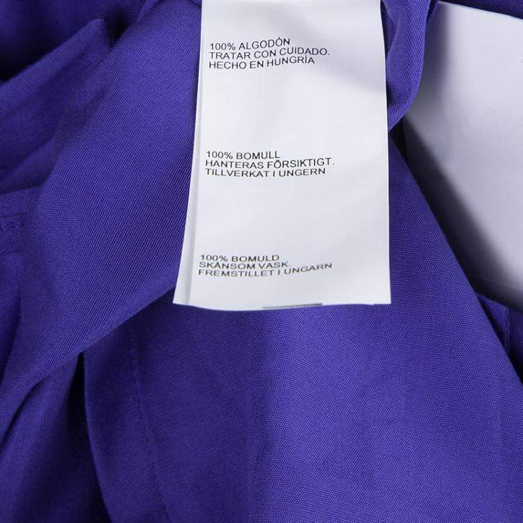 Pre Owned Peter Pilotto Blue Broderie Anglaise Sleeveless Shirt M