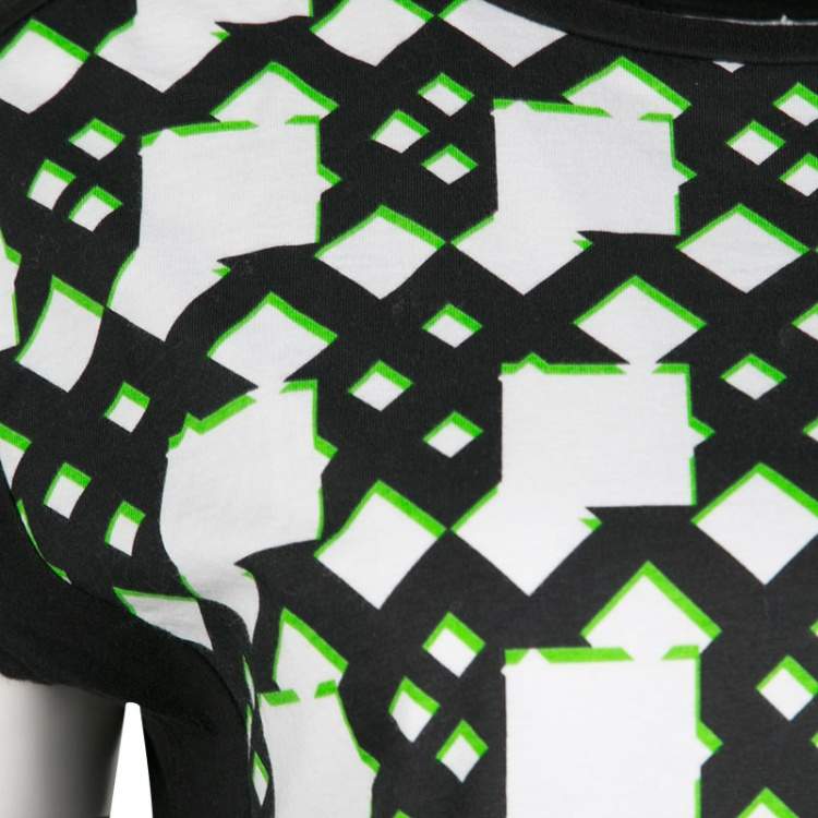 Pre Owned Peter Pilotto Black Geometric Print T-Shirt S