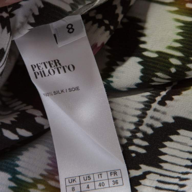 Pre Owned Peter Pilotto Multicolor Paisley Print Silk Long Sleeve Blouse S