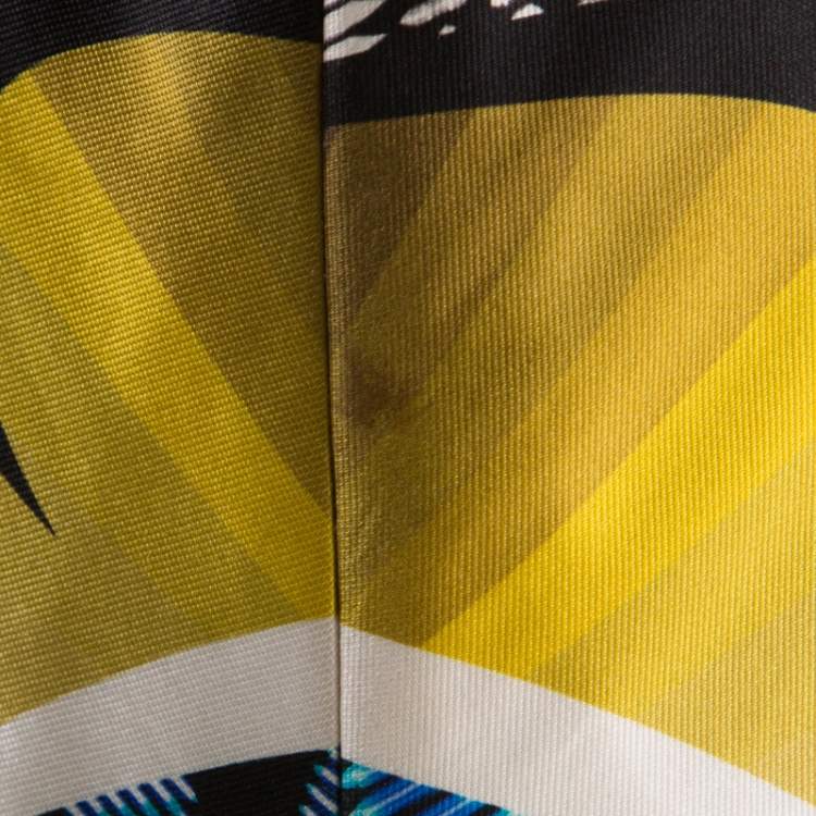 Pre Owned Peter Pilotto Multicolor Printed Silk Satin Anita Skirt S 