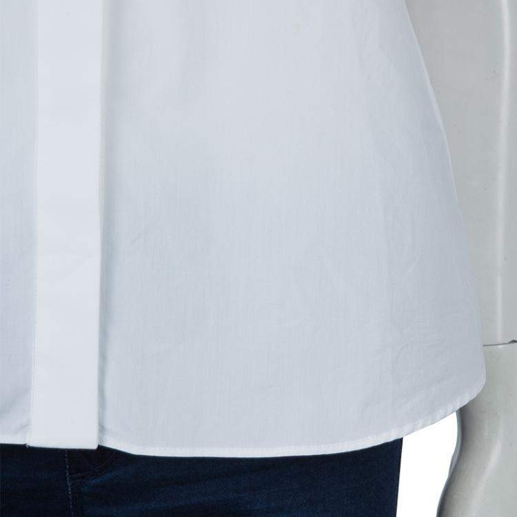 Pre Owned Peter Pilotto White Lace Detail Sleeveless Eero Blouse S