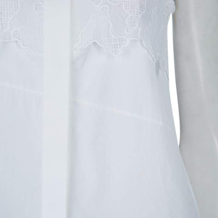 Pre Owned Peter Pilotto White Lace Detail Sleeveless Eero Blouse S