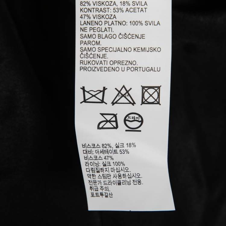 Pre Owned Peter Pilotto Black Velvet Off-Shoulder Cocktail Dress L