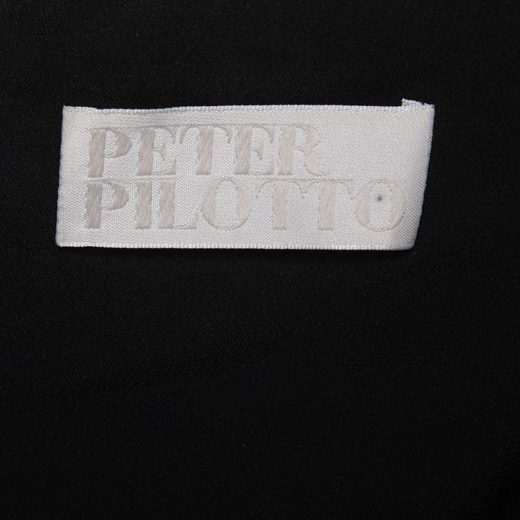 Pre Owned Peter Pilotto Black Velvet Off-Shoulder Cocktail Dress L