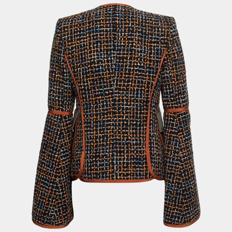 Pre Owned Peter Pilotto Black Panelled Tweed Jacket M
