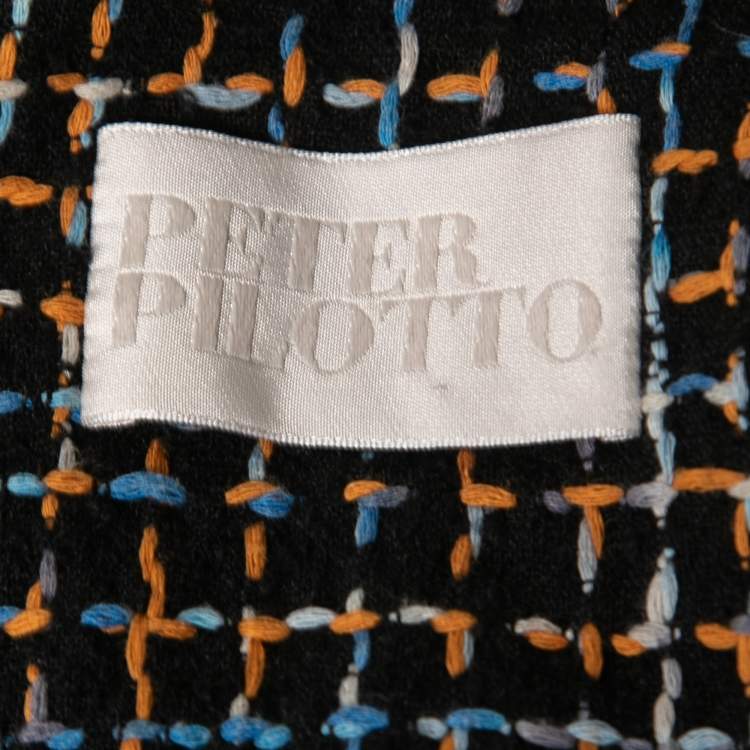 Pre Owned Peter Pilotto Black Panelled Tweed Jacket M