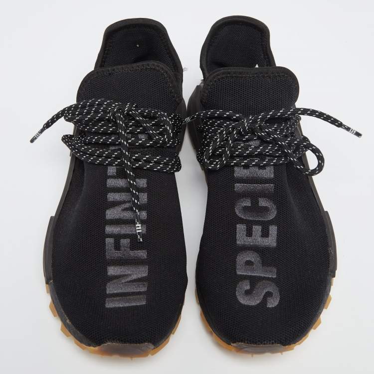 Pre Owned Adidas Black Knit Fabric NMD Pharrell Sneakers Size 39.5