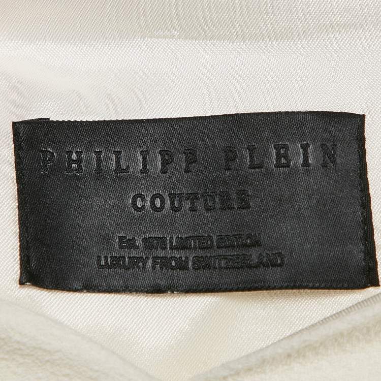 Pre Owned Marni Off-White Textured Wool Blend Wide Leg Pants M
