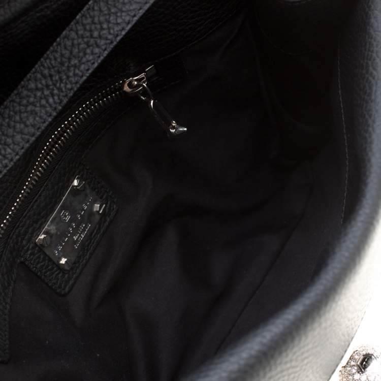 Pre Owned Philipp Plein Black Leather Hannah Shoulder Bag