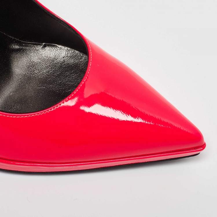 Pre Owned Philipp Plein Rose Pink Patent Leather Pointed Toe Pumps Size 40