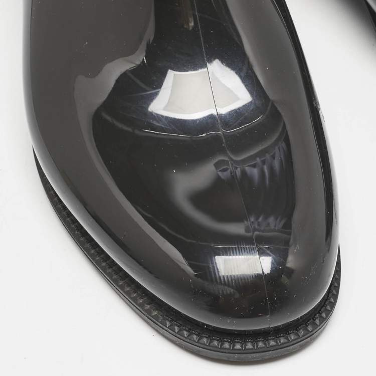Pre Owned Philipp Plein Black Rubber Marguerite Ankle Boots Size 40