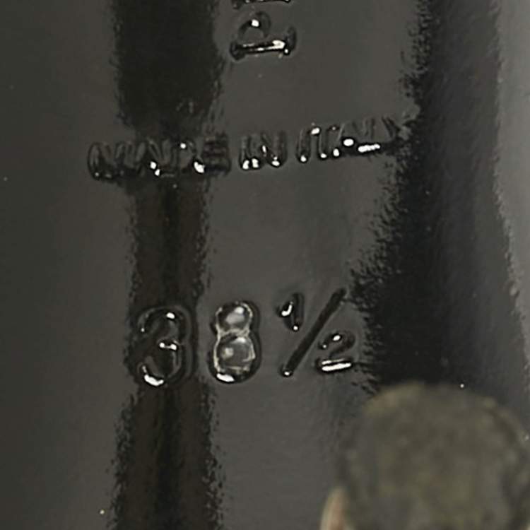 Pre Owned Philipp Plein White Patent Leather Crystal Embellished Cow Boots Size 38.5