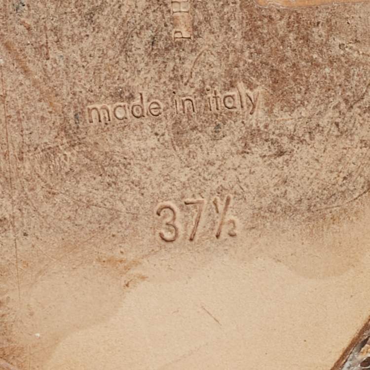 مملوكة مسبقًا Philipp Plein Size 37.5 Beige Suede Wedge Sandals