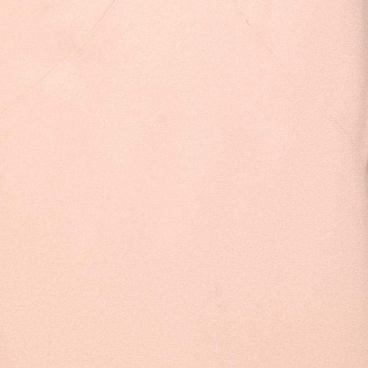 Pre Owned Philosophy Coral Pink Crepe Sheer Yoke Detail Tiered Sleeveless Dress M