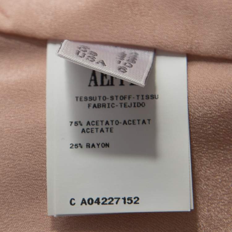 Pre Owned Philosophy di Alberta Ferretti Salmon Pink Crepe Overlap Detail Maxi Dress M