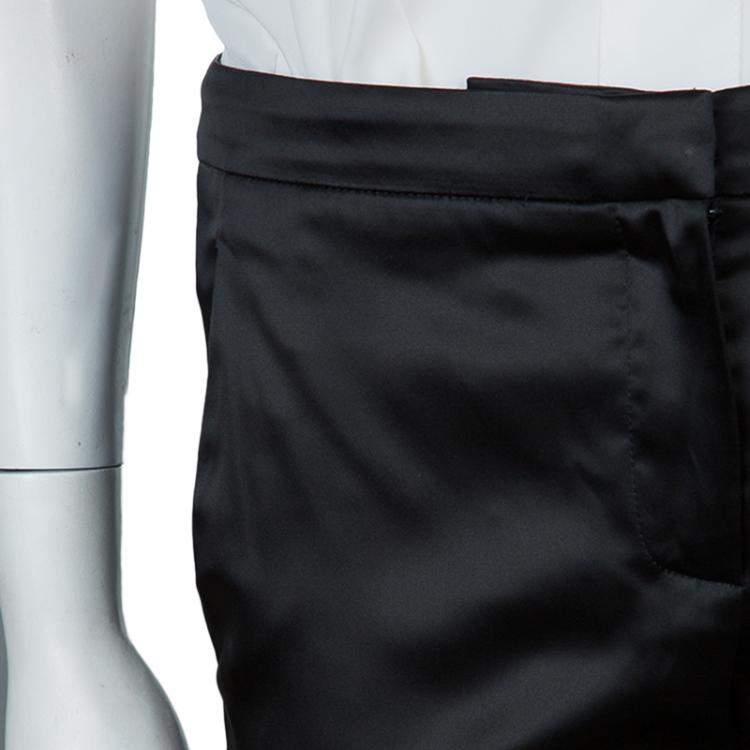 Pre Owned Philosophy Di Alberta Ferretti Black Satin Trousers S