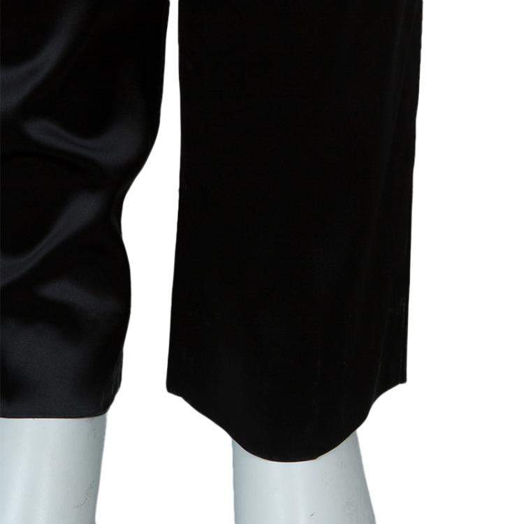 Pre Owned Philosophy Di Alberta Ferretti Black Satin Trousers S