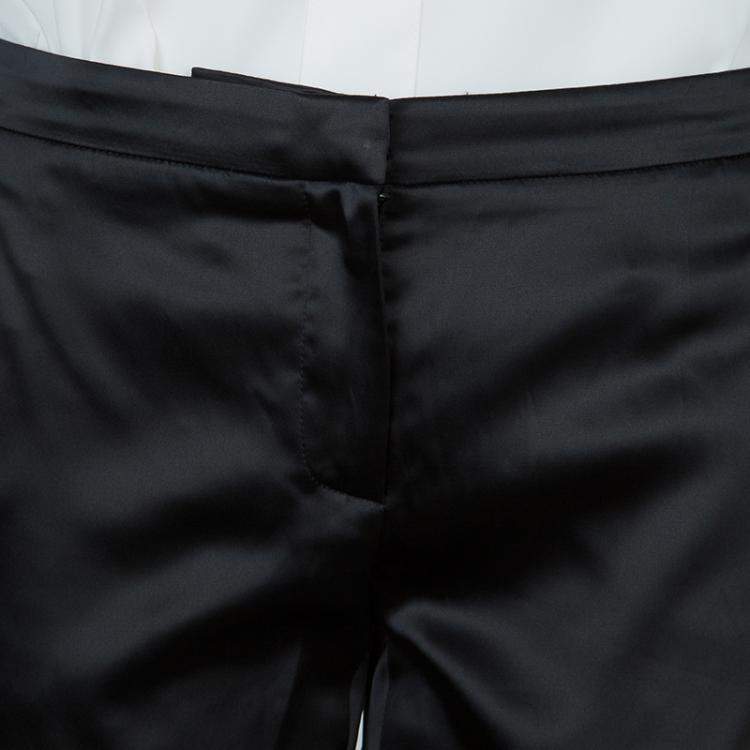 Pre Owned Philosophy Di Alberta Ferretti Black Satin Trousers S