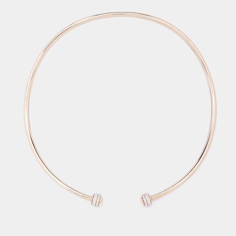 Pre Owned Piaget Possession Diamond 18k Rose Gold Collar Necklace
