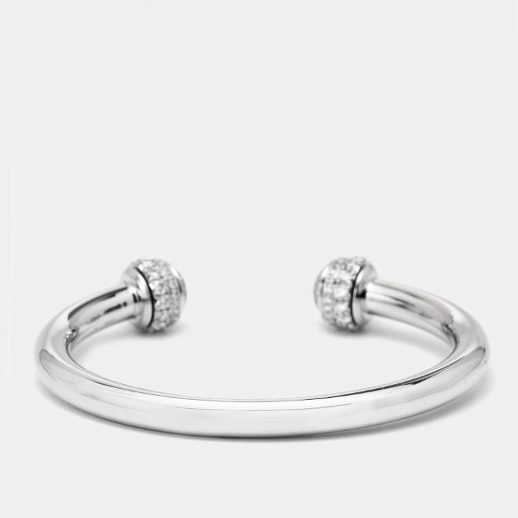 Pre Owned Piaget Possession Pavé Diamonds 18k White Gold Bracelet 16