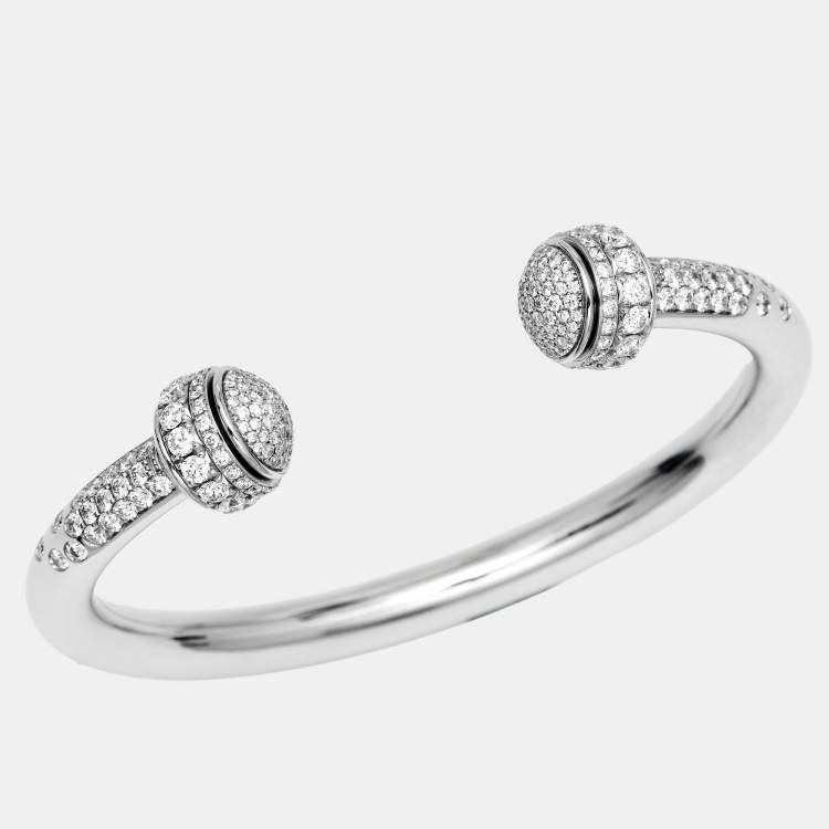 Pre Owned Piaget Possession Pavé Diamonds 18k White Gold Bracelet 16