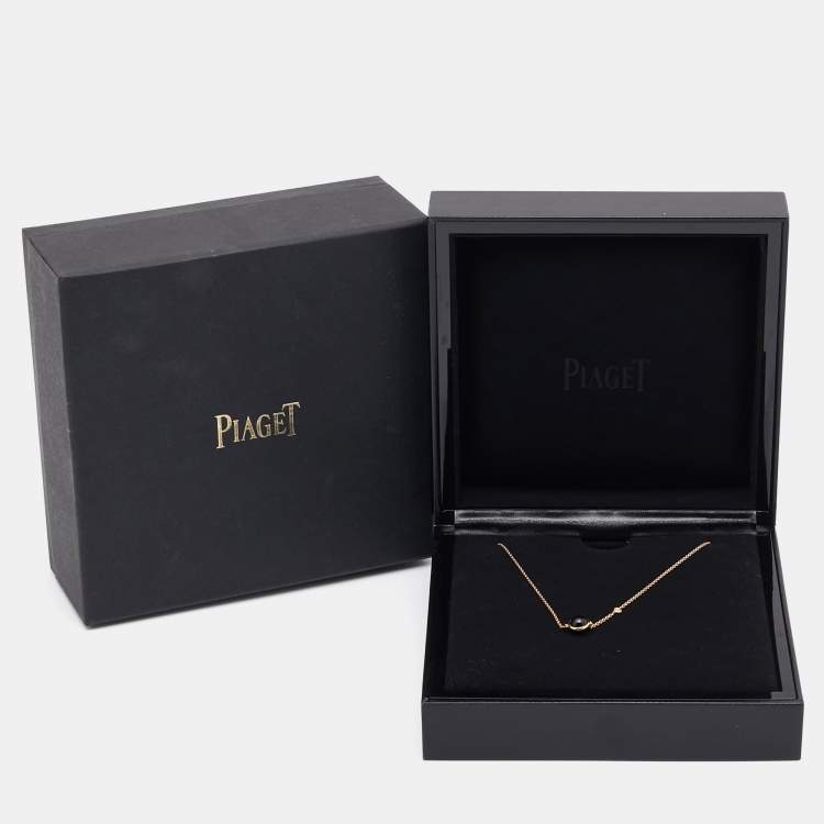 Pre Owned  Piaget Possession Onyx Diamond 18K Rose Gold Necklace
