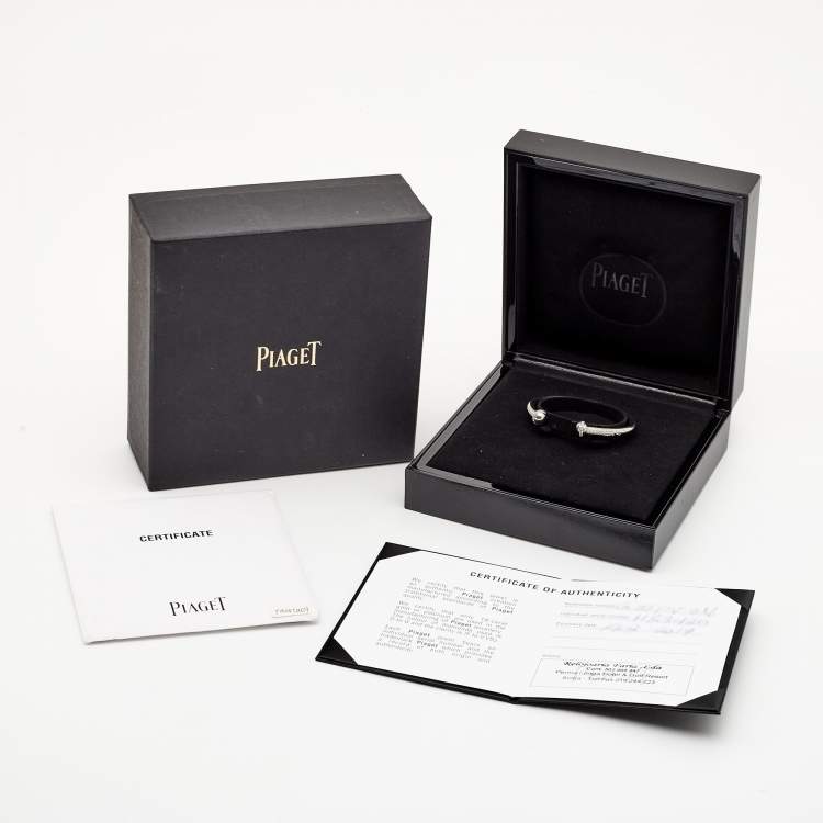 Pre Owned Piaget Possession Diamonds 18k White Gold Open Cuff Bracelet 16